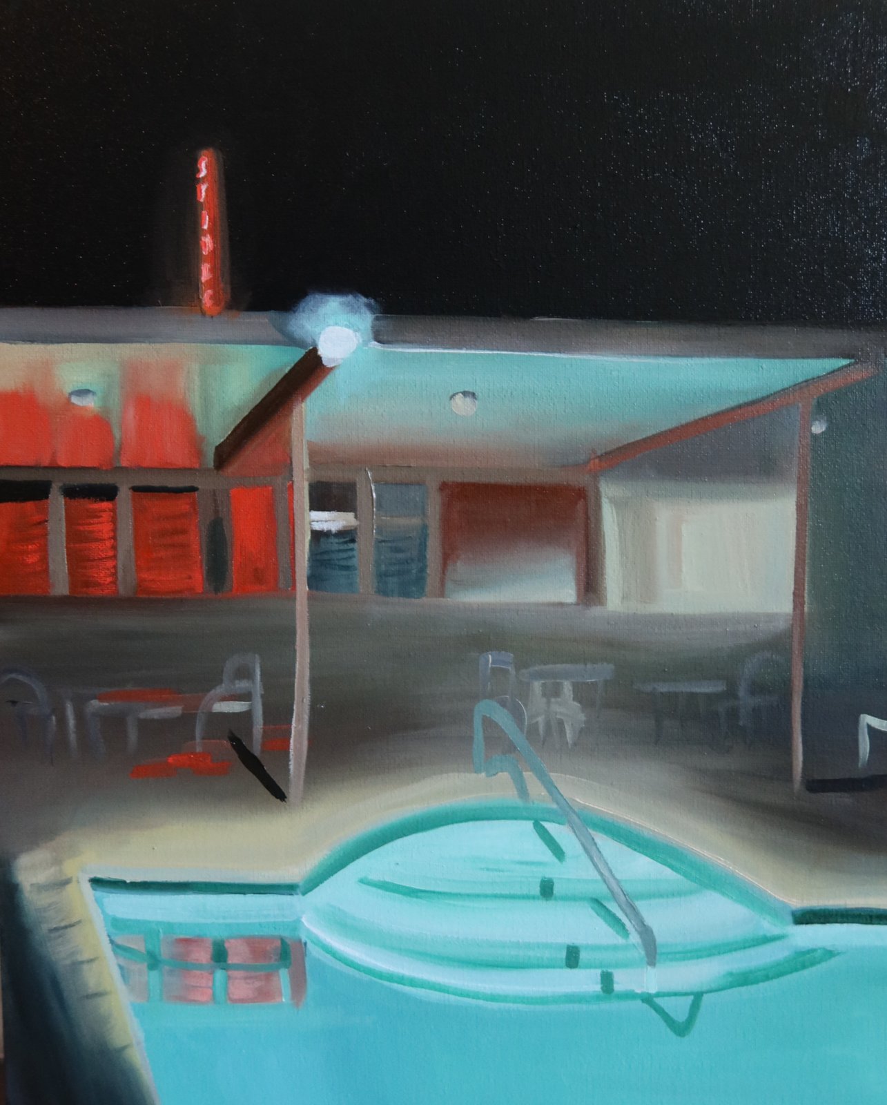 Swim, oil painting by Natalie Nagel