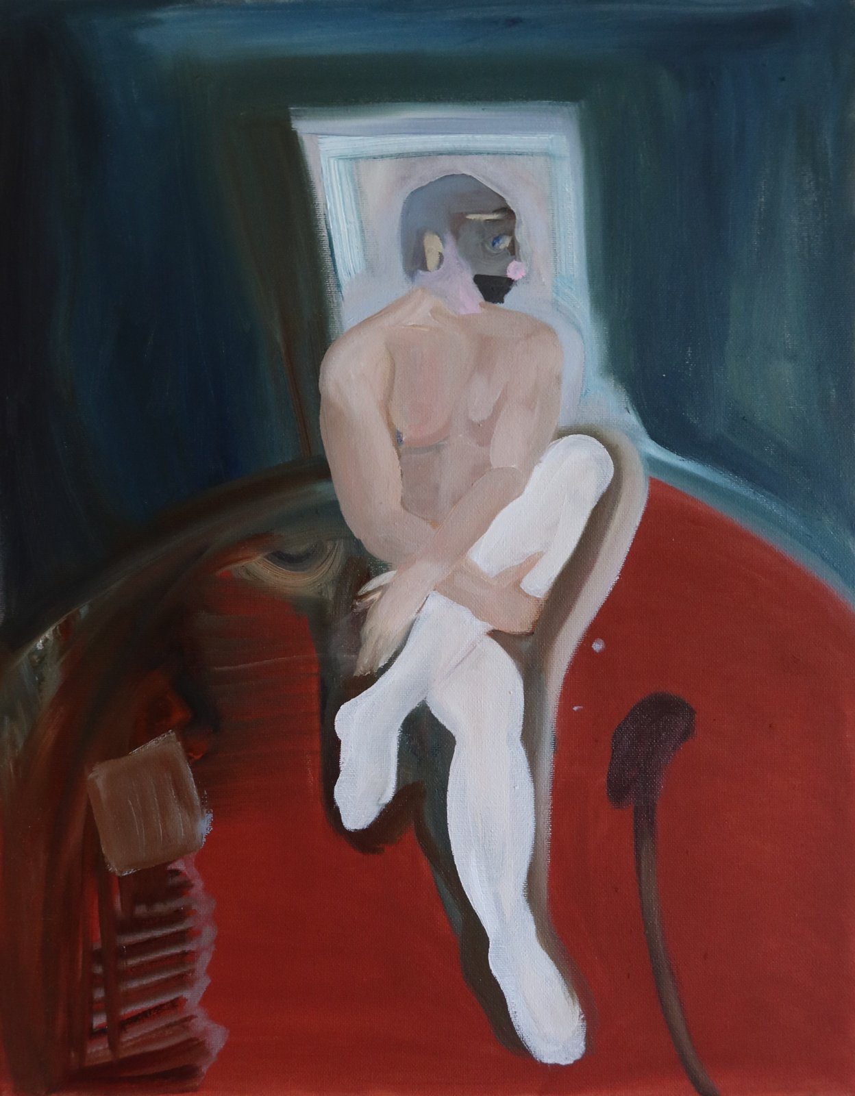 Mic, oil painting by Natalie Nagel